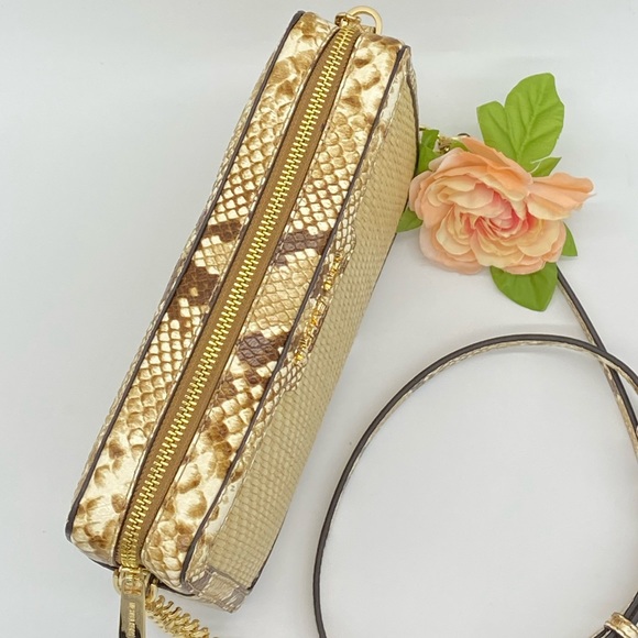 MICHAEL KORS STRAW PYTHON CAPSULE JSI LG EW XBODY - Picture 6 of 15